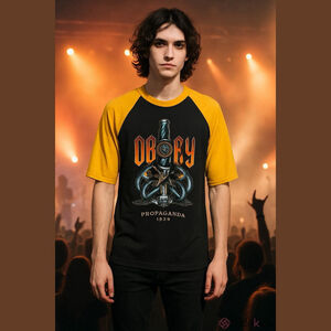 Obey Propaganda 1989 Graphic Raglan Baseball Tee Shirt Snakes Dagger Skull Large